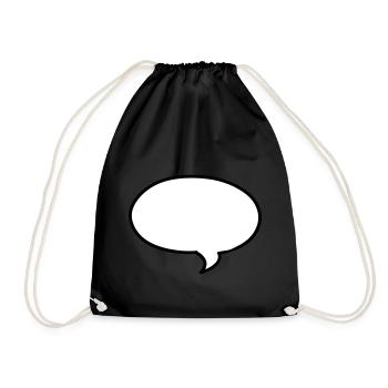 Bulles Speech bubble bulle - Sac de sport léger - noir - Devant