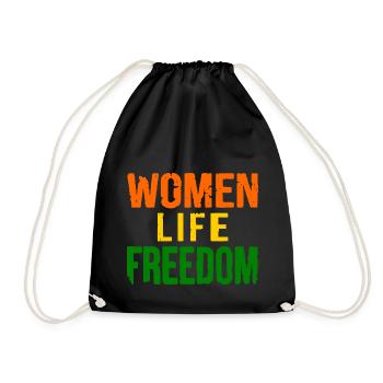 Women life freedom - Turnbeutel - Schwarz - Vorne