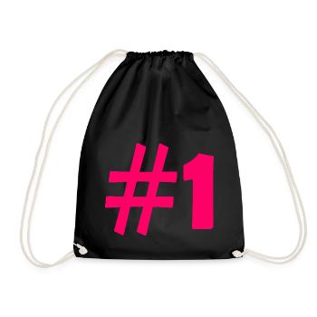 #1 - Turnbeutel - Schwarz - Vorne