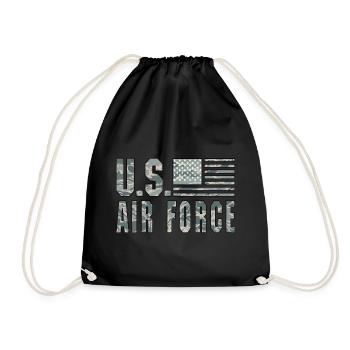 US Air Force - Turnbeutel - Schwarz - Vorne