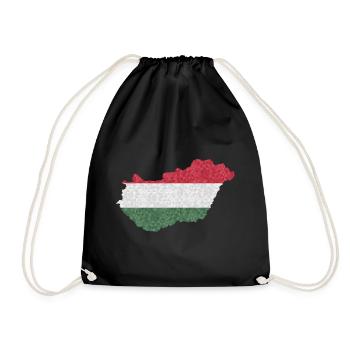 Ungarn Flagge Ungarische Fahne Balaton Hungary - Turnbeutel - Schwarz - Vorne