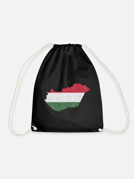 Ungarn Flagge Ungarische Fahne Balaton Hungary - Turnbeutel - Schwarz