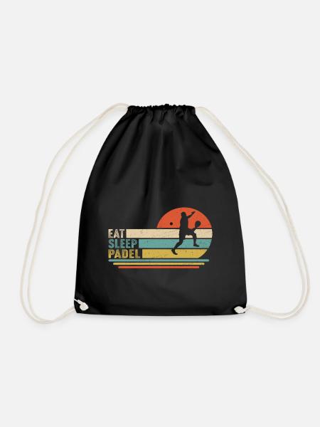 Eat Sleep Padel - Drawstring Bag - black