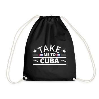 Kuba Flagge Karibik Urlaub Cuba Reise Havanna - Turnbeutel - Schwarz - Vorne