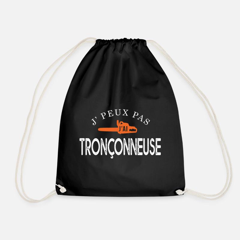 J'peux pas j ai tronçonneuse bûcheron forestier - Sac de sport léger - noir
