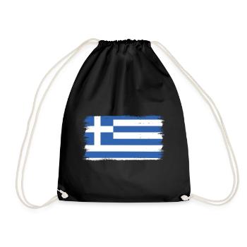 Grèce Drapeau Hellas Athènes Crète Kos GR - Sac de sport léger - noir - Devant