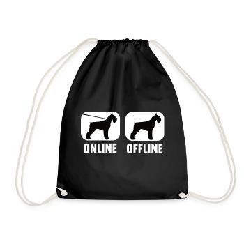 En ligne hors ligne Schnauzer Schnauzer géant Schnauzer Schnauzer - Sac de sport léger - noir - Devant