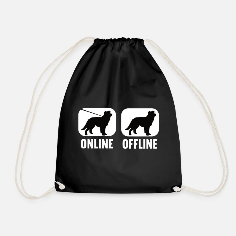 Online Offline Border Collie Border Collie Hund - Turnbeutel - Schwarz