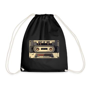 Best of 1984 - Cassette 1984 - Born In 1984 Gift - Drawstring Bag - black - Front