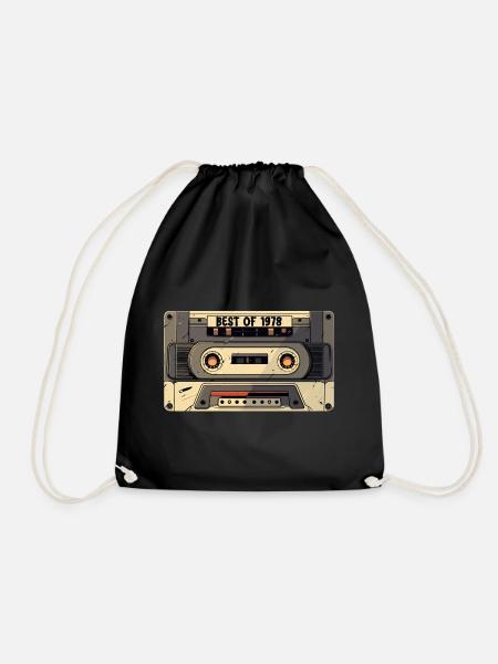 Das Beste von 1978 - Kassette 1978 - Geboren 1978 Geschenk - Turnbeutel - Schwarz