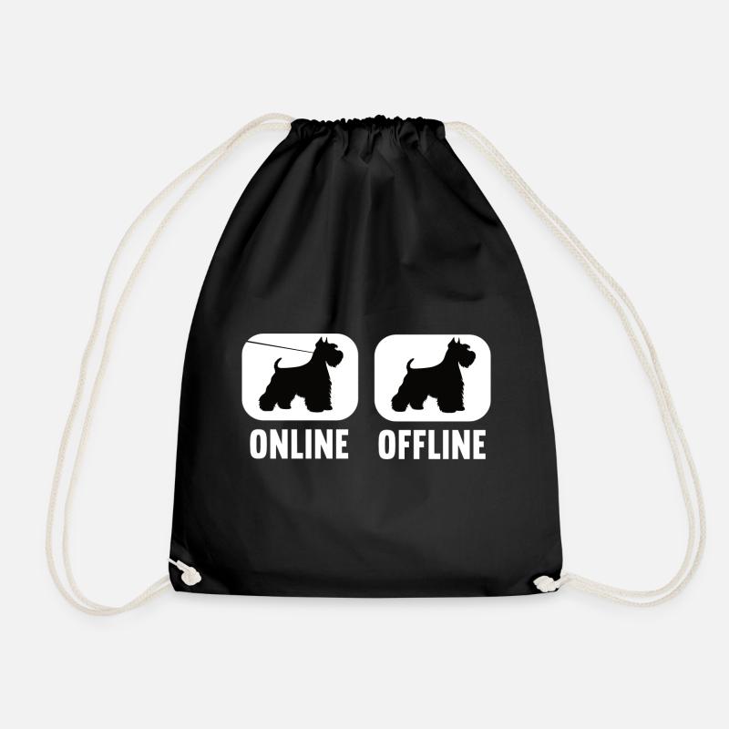 Online Offline Schnauzer Riesenschnauzer Schnauz - Turnbeutel - Schwarz