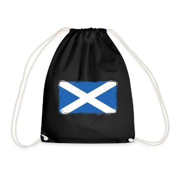 Scotland Flag Vintage Holiday Alba Distressed GB - Drawstring Bag - black - Front