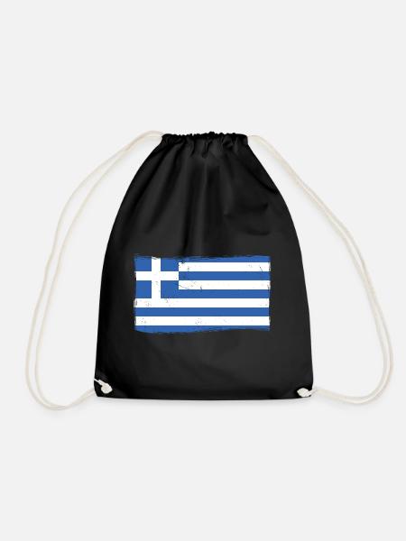 Grèce Drapeau Grec - Sac de sport léger - noir