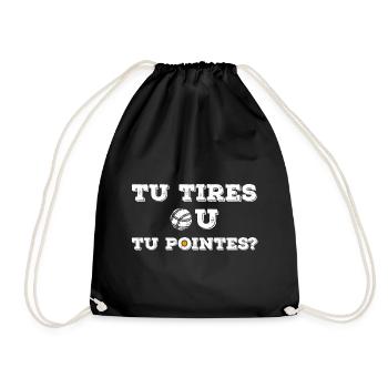 Do you shoot or point? Humor - Drawstring Bag - black - Front
