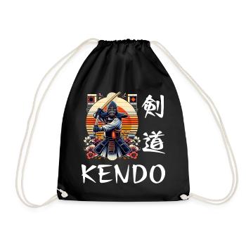 cadeau kendo sport - Sac de sport léger - noir - Devant