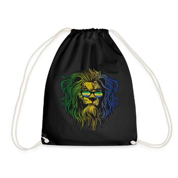 Gabon - Drawstring Bag - black - Front