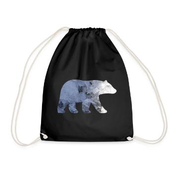 Ours polaire (b) - Sac de sport léger - noir - Devant