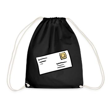 Brief Briefumschlag letter envelope Briefpost - Turnbeutel - Schwarz - Vorne