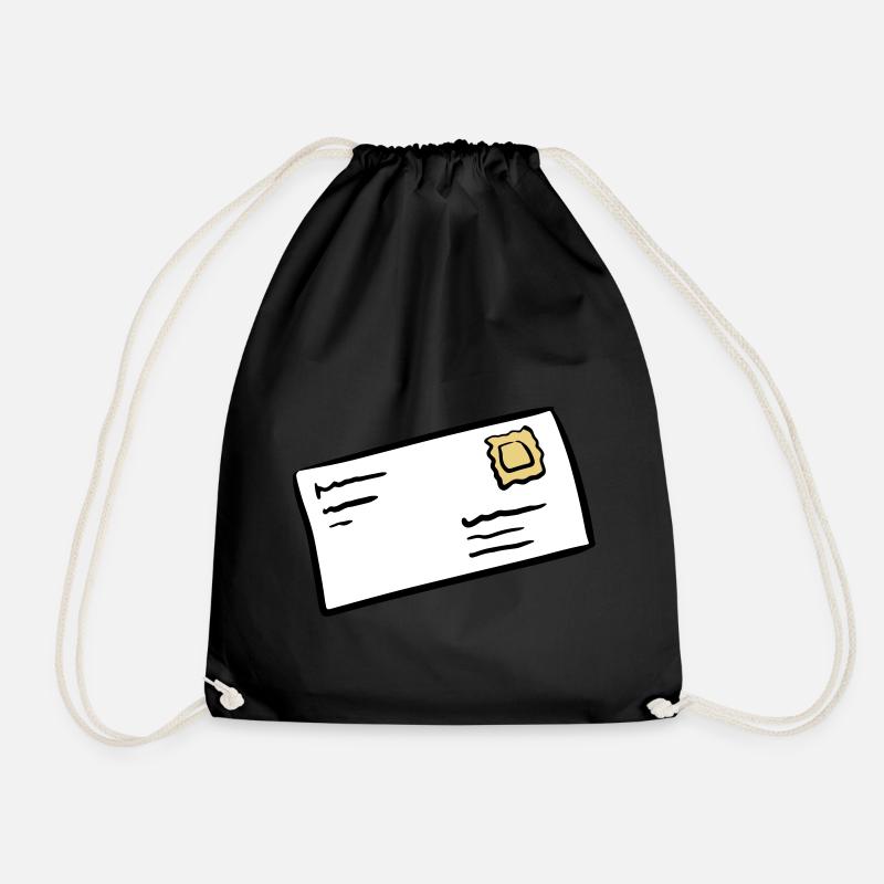 Brief Briefumschlag letter envelope Briefpost - Turnbeutel - Schwarz