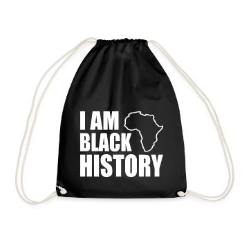 I am black histor - Drawstring Bag - black - Front