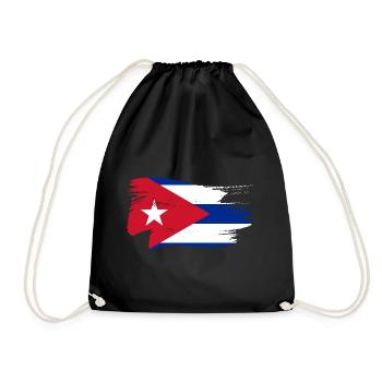 Kuba Flagge Karibik Urlaub Cuba Reise Havanna - Turnbeutel - Schwarz - Vorne