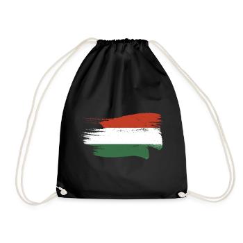Ungarn Flagge Ungarische Fahne Balaton Hungary - Turnbeutel - Schwarz - Vorne