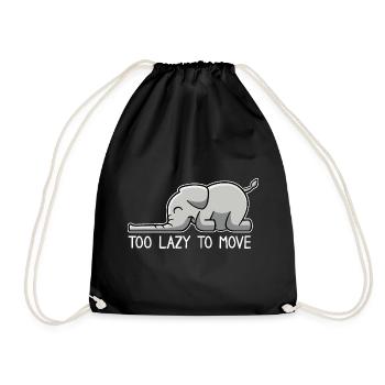 Elefant trop paresseux pour bouger - Sac de sport léger - noir - Devant