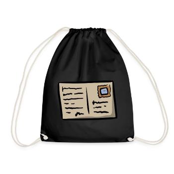 Postcard Travel Letter postcard traveling letter - Drawstring Bag - black - Front