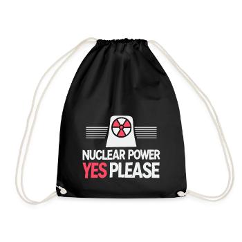 Nuclear Power Yes Please - Pro Clean Energy - Drawstring Bag - black - Front