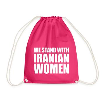 We stand with iranian women - Turnbeutel - Fuchsia - Vorne