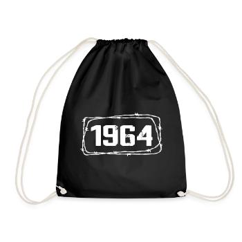Vintage Fabriqué En 1964 - Anniversaire 60 ans - Sac de sport léger - noir - Devant