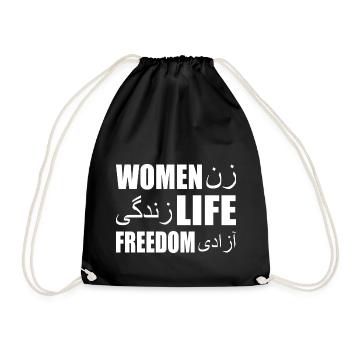 Women life freedom iran - Turnbeutel - Schwarz - Vorne