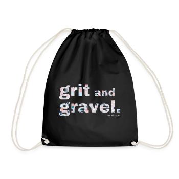 Gravel, Mountainbike, Leidenschaft, Radfahren - Turnbeutel - Schwarz - Vorne