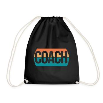 gift coach man woman coach - Drawstring Bag - black - Front