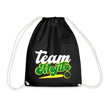team mojito personalized humor gift idea - Drawstring Bag - black - Front