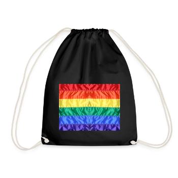 Drapeau arc-en-ciel Gay Pride LGBT LGBTQ Pride - Sac de sport léger - noir - Devant
