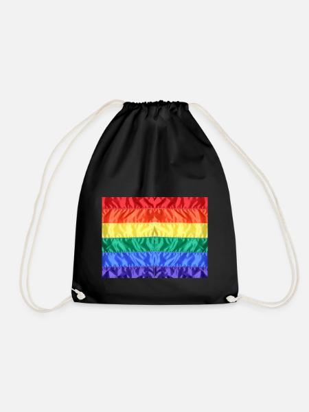 Regenbogenflagge Gay Pride LGBT LGBTQ Pride - Turnbeutel - Schwarz