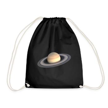 Saturn 3D - Turnbeutel - Schwarz - Vorne