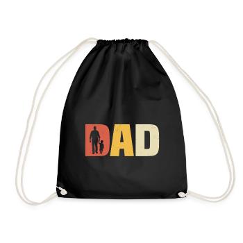 Vater mit Sohn papa sohn T-shirt Dad und sohn - Turnbeutel - Schwarz - Vorne