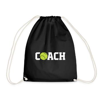 Entraîneur de tennis Entraîneur de tennis Tennis Balle Tennis - Sac de sport léger - noir - Devant