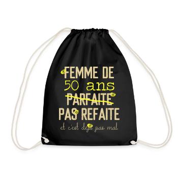 Anniversaire 50 ans - Sac de sport léger - noir - Devant