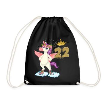 Licorne anniversaire 22 ans Humour Jeune Femme - Sac de sport léger - noir - Devant