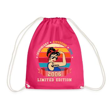 Woman Legend Vintage 2006 - Drawstring Bag - fuchsia - Front