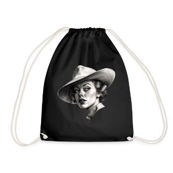 Vintage Vibes – Pin-up Beauty des années 20 - Sac de sport léger - noir - Devant