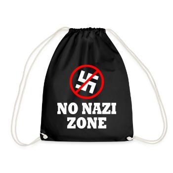 To the right - Drawstring Bag - black - Front