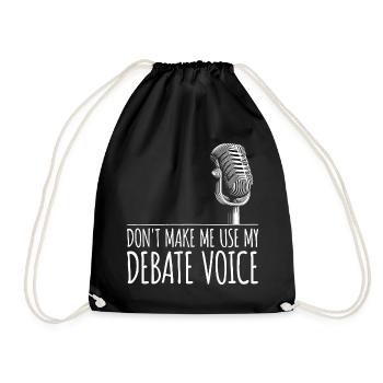 Ne m’obligez pas à utiliser ma voix de débat - Sac de sport léger - noir - Devant