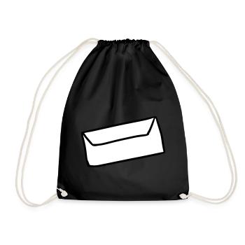 Briefumschlag envelope Brief letter Symbol - Turnbeutel - Schwarz - Vorne