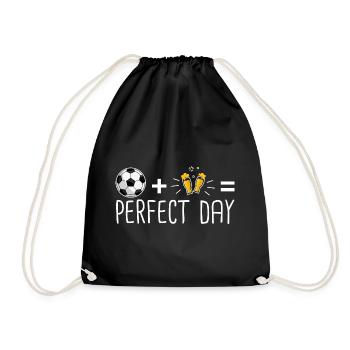 football aperitif perfect day humor football beer aperitif - Drawstring Bag - black - Front