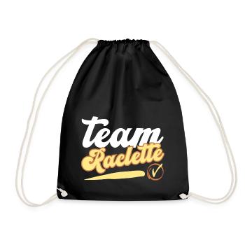 team raclette idée cadeau humour personnalisé - Sac de sport léger - noir - Devant