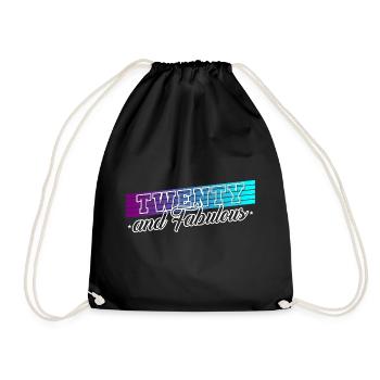 20. Geburtstag Geschenk Geburtstagsspruch 20 Jahre - Turnbeutel - Schwarz - Vorne